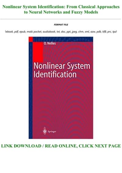 Nonlinear.System.Identification.From.Classical.Approaches.to.Neural.Networks.and.Fuzzy.Models Ebook PDF