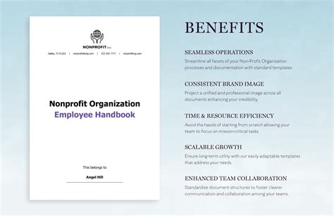 Nonprofit Employee Handbook Template