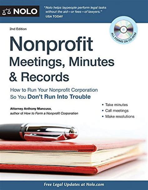 Nonprofit Meetings Minutes Records Corporation Reader