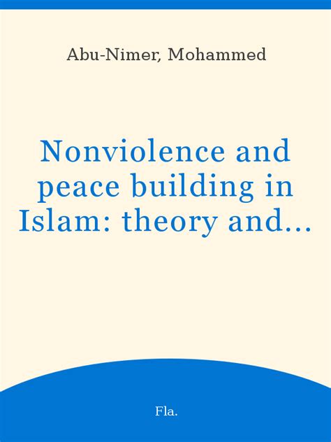 Nonviolence and Peace Building in Islam Theory and Practice PDF