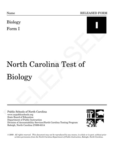 North Carolina Test Of Biology Answers Epub