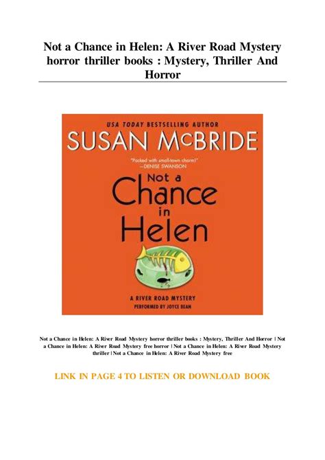 Not a Chance in Helen A River Road Mystery PDF
