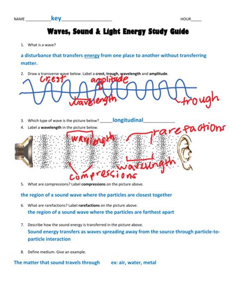 Note Taking Waves Sound And Light Answer Reader