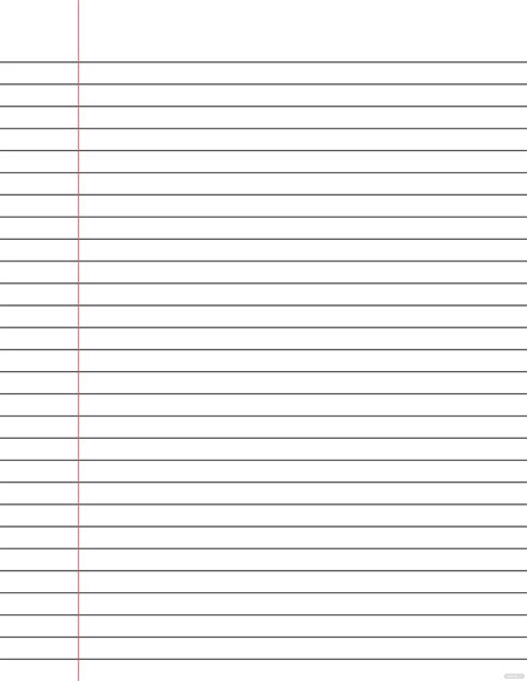 Notebook Paper Template For Word