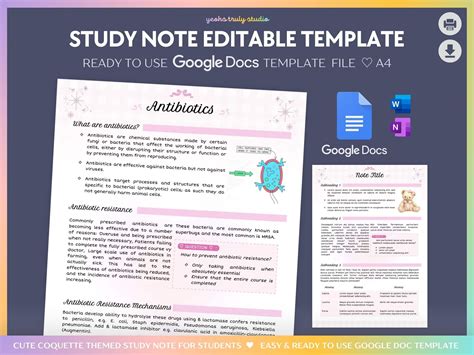 Notes Template Google Docs