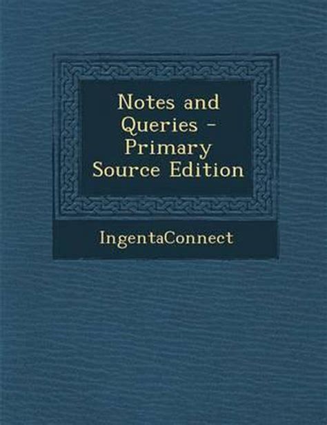 Notes and Queries Epub