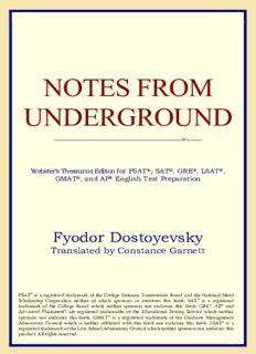 Notes from Underground Webster s Romanian Thesaurus Edition Reader