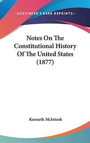 Notes on the Constitutional History of the United States PDF