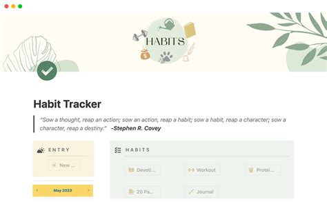 Notion Daily Health Tracker Template