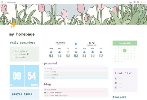 Notion Homepage Template