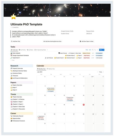 Notion Phd Research Template
