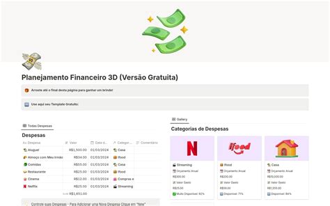 Notion Template Financeiro