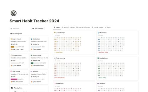 Notion Templates Habit Tracker