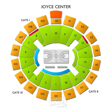 Notre Dame Joyce Center Seating Chart