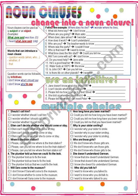 Noun Clauses Answers Reader