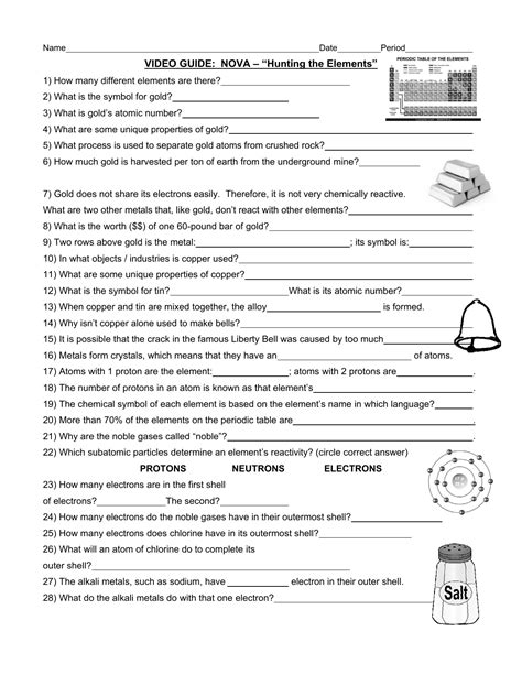 Nova Hunting The Elements Worksheet Answers Epub