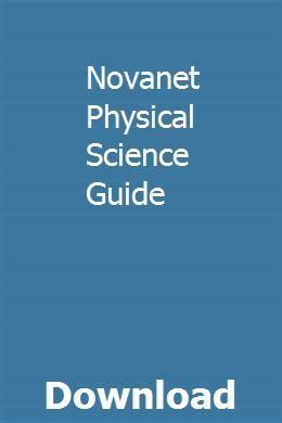 Novanet Physical Science Answers Kindle Editon