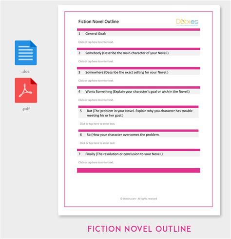 Novel Outline Template Free