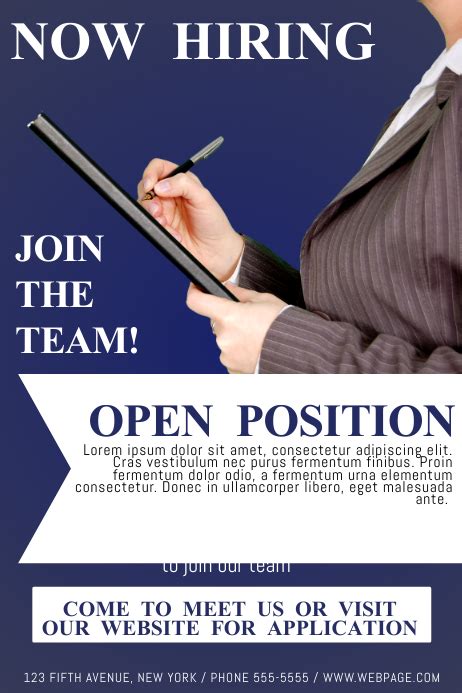 Now Hiring Flyer Template
