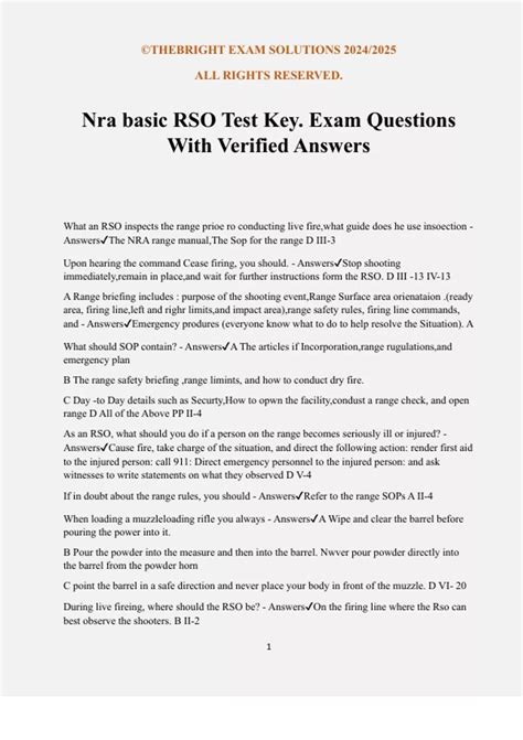 Nra Basic Rifle Student Exam Test Answers Kindle Editon