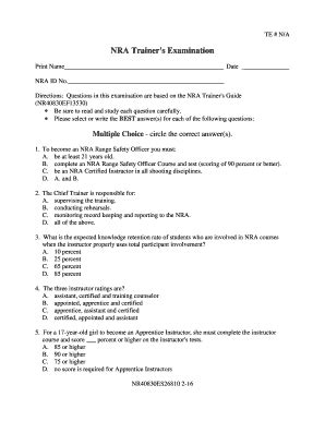 Nra Trainer Examination Answers Reader