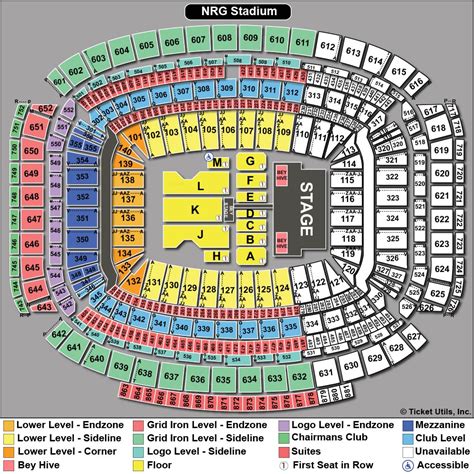 Nrg Seating Chart