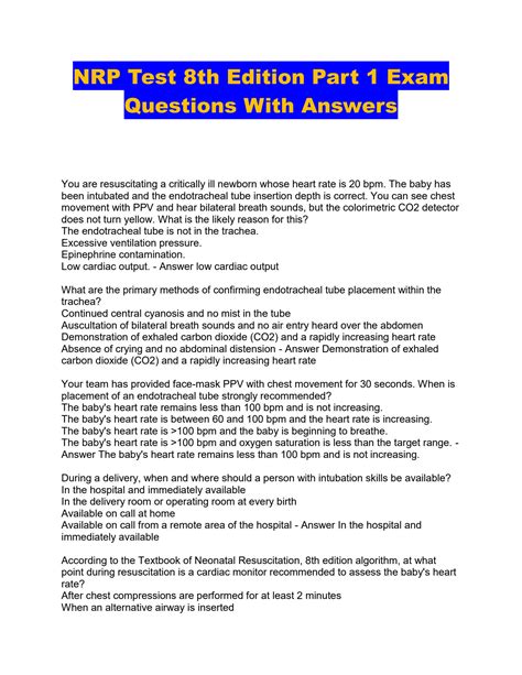 Nrp Exam Questions And Answers 2013 Epub