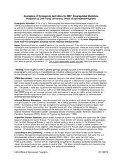 Nsf Synergistic Activities Template