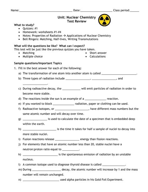 Nuclear Chemistry Assessment Answer Epub