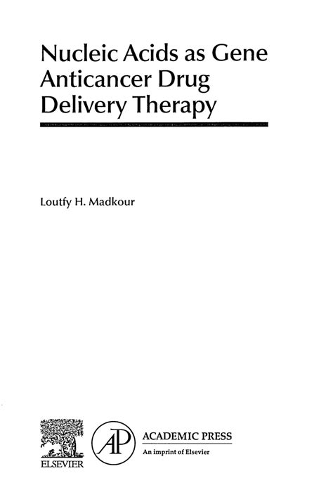 Nucleic Acid Therapeutics in Cancer 1st Edition Doc