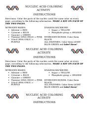 Nucleic Acids Coloring Packet Answer Key Epub