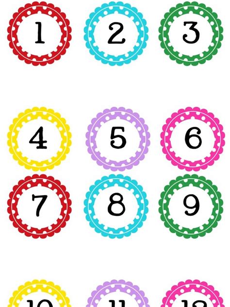 Number Circles Printable