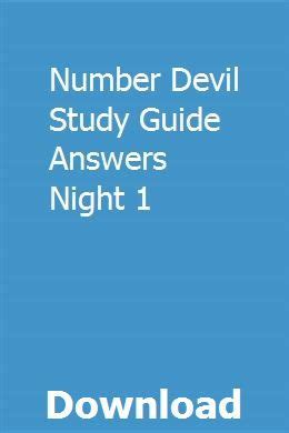 Number Devil Study Guide Answers Epub