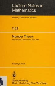 Number Theory Proceedings of the 4th Matscience Conference held at Otacamund, India, January 5-10, 1 Kindle Editon
