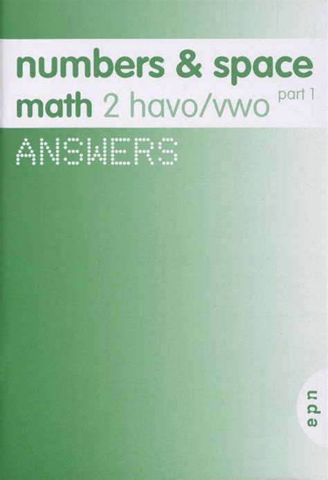 Numbers And Space 2 Havo Vwo Answers Kindle Editon