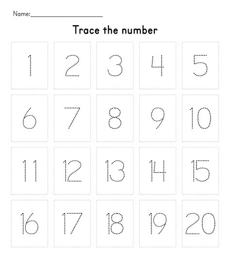 Numbers Worksheets For Preschoolers Free Printables