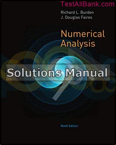 Numerical Analysis Burden Solutions Manual Kindle Editon