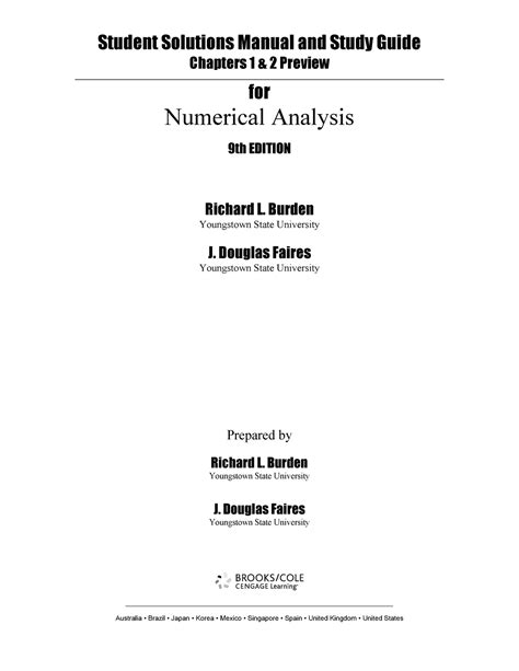 Numerical Analysis Solution 9th Doc