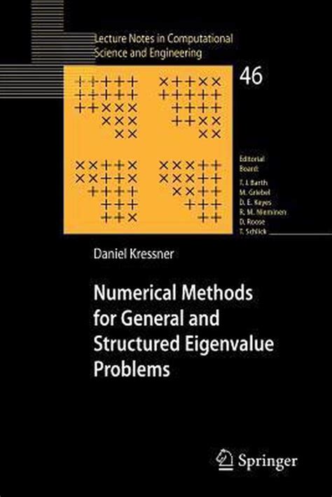 Numerical Methods for General and Structured Eigenvalue Problems 1st Edition Epub