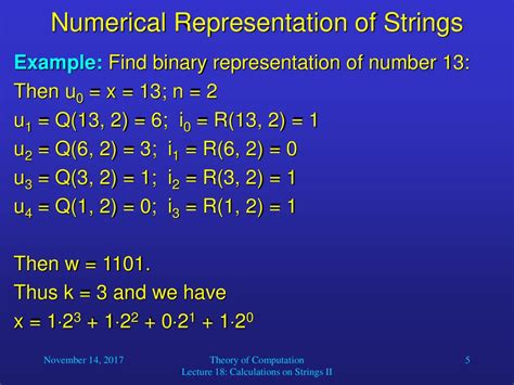 Numerical Representation