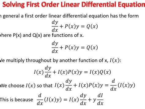 Numerical Solutions 1st Order Differential Equations Doc