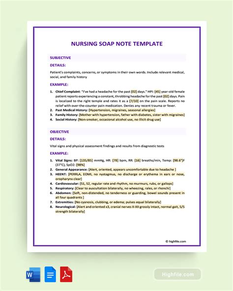 Nurse soap note template stroke Ebook Kindle Editon