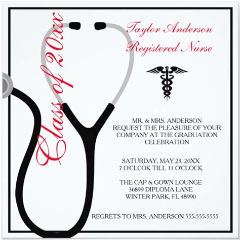Nursing Graduation Invitation Templates Free