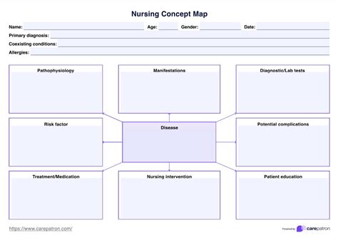 Nursing Student Nursing Concept Map Template