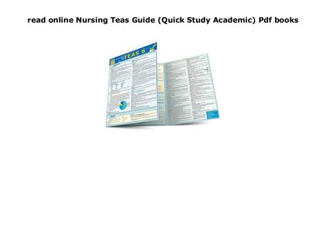 Nursing Teas Guide Quick Study Academic Kindle Editon