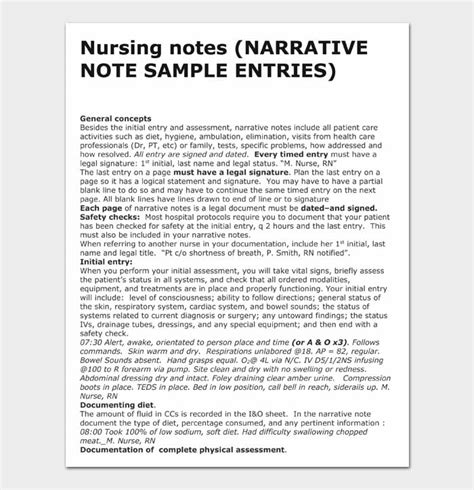 Nursing-narrative-notes Ebook Reader
