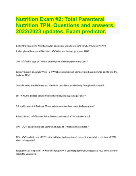 Nutrition Exam Questions And Answers Reader