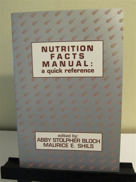 Nutrition Facts Manual A Quick Reference Epub