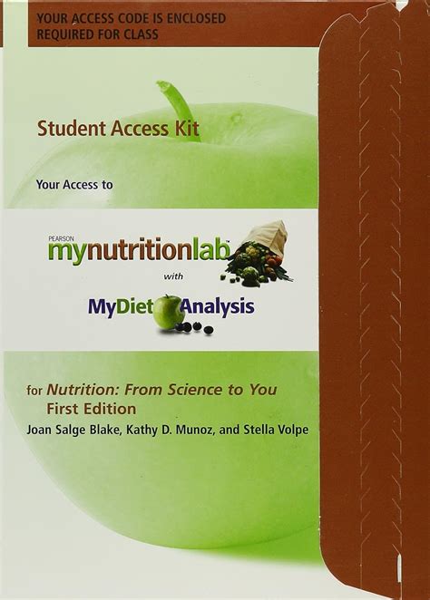 Nutrition From Science to You with MyNutritionLab with MyDietAnalysis Student Access Code Card PDF