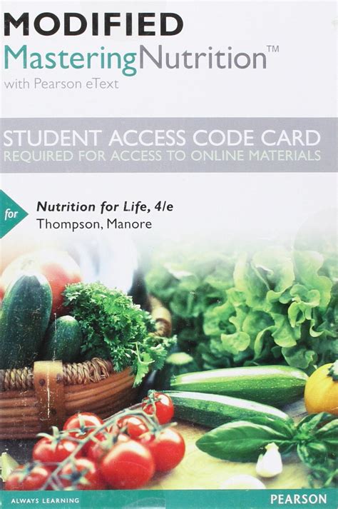 Nutrition for Life Plus Mastering Nutrition with MyDietAnalysis with eText Access Card Package 4th Edition Reader